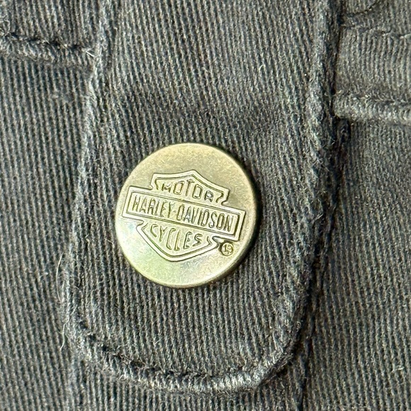 VTG Harley Davidson Black Vest Embroidered Motor HD Cycles Patch Womens Sz XXL - Picture 3 of 7